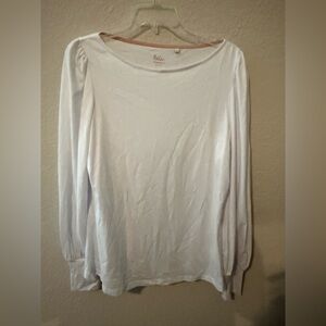 Boden White Long Sleeve Top Women’s Sz 10